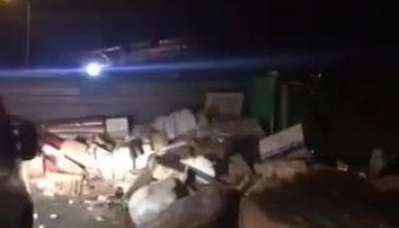 Bursa'da otoyolu kilitleyen kaza! 1