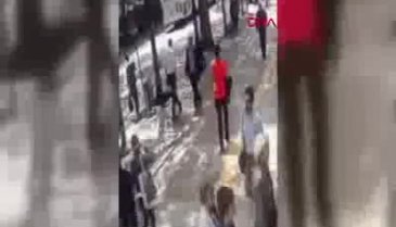 Kırılan ağaç dalı üzerine düştü!