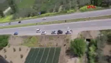 Bursa İznik yolunda trafik, havadan denetlendi