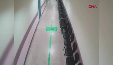 Profesörün odasını ateşe vermişti, böyle görüntülendi