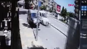 Taktığı kask hayatını kurtardı