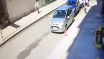 Cinayet gibi kaza güvenlik kamerasında
