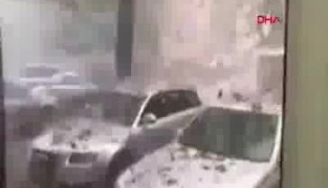 Yumurta büyüklüğünde dolu yağdı