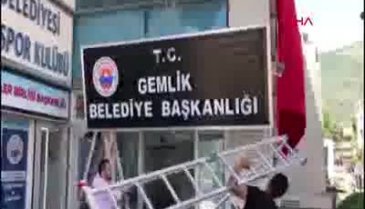 Bursa Gemlik Belediyesi'ne T.C. ibaresi eklendi