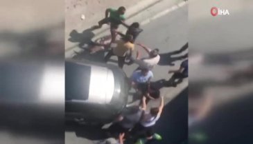 Kazazedeler birbirine girdi polis silah çekti
