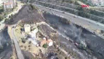 Zeytinlik alandaki yangın evlere sıçradı -2
