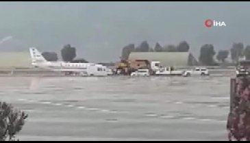 Bodrum'da özel uçak pistten çıktı!