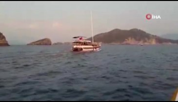 Karaya oturan teknedeki yolcular kurtarıldı