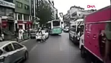 Zincirleme trafik kazası kamerada