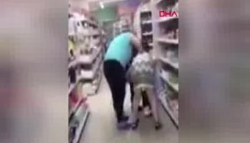 Müşteriye market çalışanından şiddet!