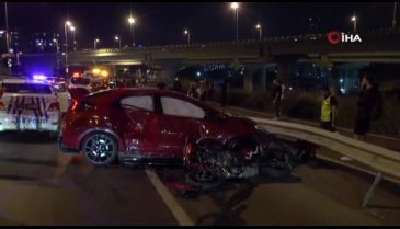 Otomobil iki motosiklete çarptı:1 ölü 2 yaralı