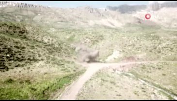 Yola tuzaklanmış anti tank mühimmatı imha edildi