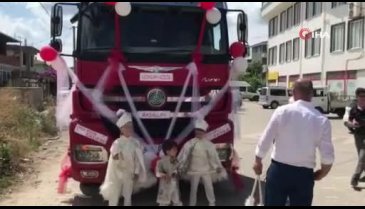 Bursa'da tırı sünnet aracı yaptılar