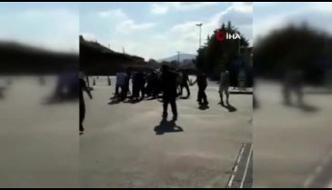 Araç muayene istasyonunda elektroşoklu, tekmeli tokatlı kavga