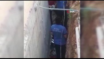 Bursa'da inşaat boşluğuna düşen yaşlı adam böyle kurtarıldı