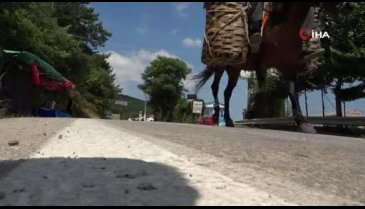82'lik atlı dede, Bursalıları organik gıdayla buluşturuyor