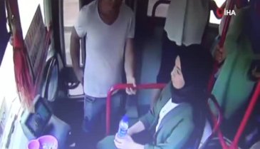 Yolcu minibüsünde panik anları