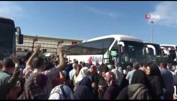 Bursalı hacı adayları dualarla uğurlandı