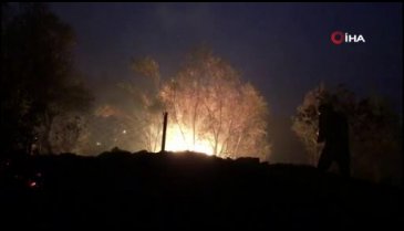 Muğla'da alevlerin tehdit ettiği iki köy boşaltıldı