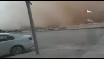 Kırşehir'de toz bulutu oluştu