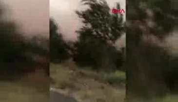 Fırtına çatıları uçurdu, ağaçları devirdi