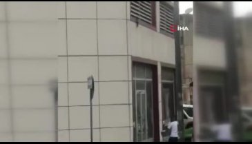 2. kattan düşen yavru kediyi havada yakaladı
