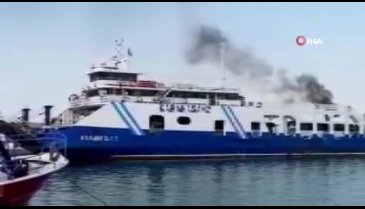 Çanakkale Boğazı'nda sefer yapan feribotta yangın