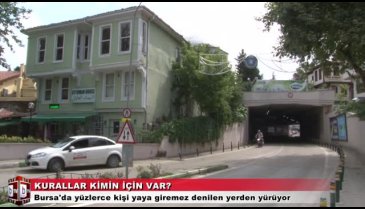 Bursa'da alt geçit mi yoksa yaya geçidi mi olduğu belli olmayan yer! ( ÖZEL HABER)
