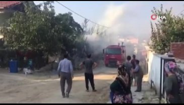 Bursa'da bahçedeki odunlar alev aldı bir mahalle yanmaktan son anda kurtuldu