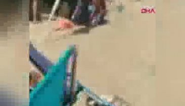 Plajda çıkan kum fırtınası büyük paniğe neden oldu