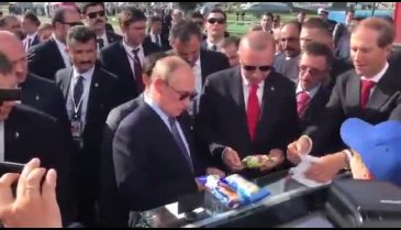 Erdoğan ile Putin arasında samimi sohbet