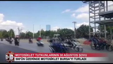Bursa'da 700 motosikletle Zafer Bayramı korteji