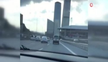 Lüks otomobillerin "makas" yarışı kamerada