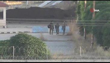 YPG'li teröristler sınırda görüntülendi