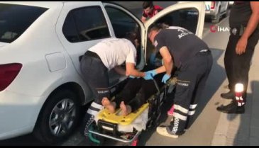 Eşiyle tartışan hamile kadın kendini otomobilden attı