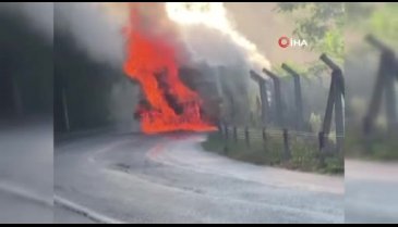 İETT otobüsü alev aldı!