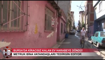 Bursa'da kiracısız kalan ev harabeye döndü! (ÖZEL HABER)