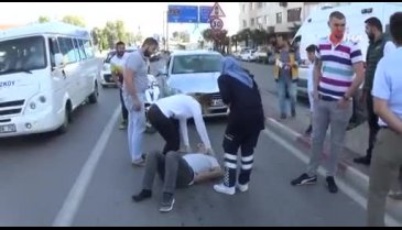 Bursa İnegöl'de otomobil yayaya çarptı: 1 yaralı