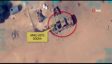 Barış Pınarı Harekatı'nda teröristlere ait araca tam isabet