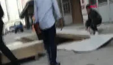 Bursa'da sunta tabakası üzerine devrildi