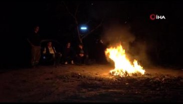 Bursa'da hırsızlardan bıkan köylü, armut bahçesinde sabaha kadar nöbet tutuyor