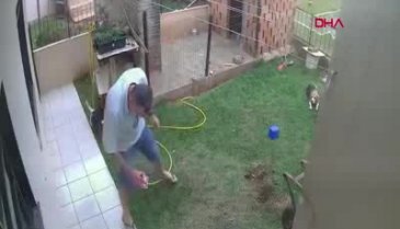 Hamam böceklerini öldürmeye çalışırken bahçesini havaya uçurdu!