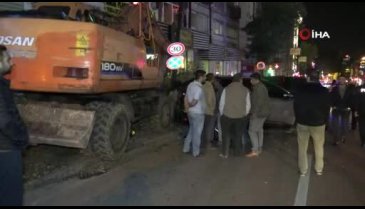 Bursa'da iş makinesi dehşet saçtı