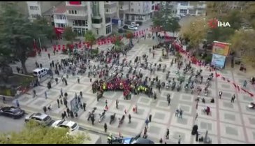 Bursa'da 140 kilometrelik Cumhuriyet korteji