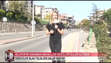 Bursa'da Nilüfer'in Kültür Caddesi sırılsıklam! (ÖZEL HABER)