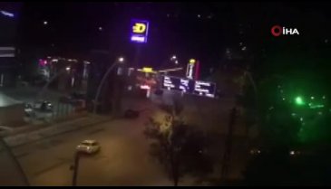 Başkent'te cadde ortasında drift kameraya yansıdı
