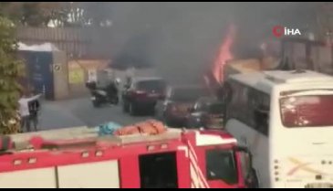 Korkutan patlama anı kamerada