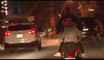 Küçük çocuğun korku dolu yolculuğu kamerada