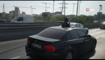 Trafikte ilginç görüntü