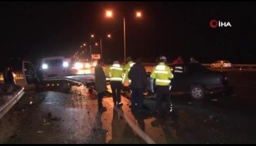 İki otomobil çarpıştı: 1 ölü, 2 yaralı